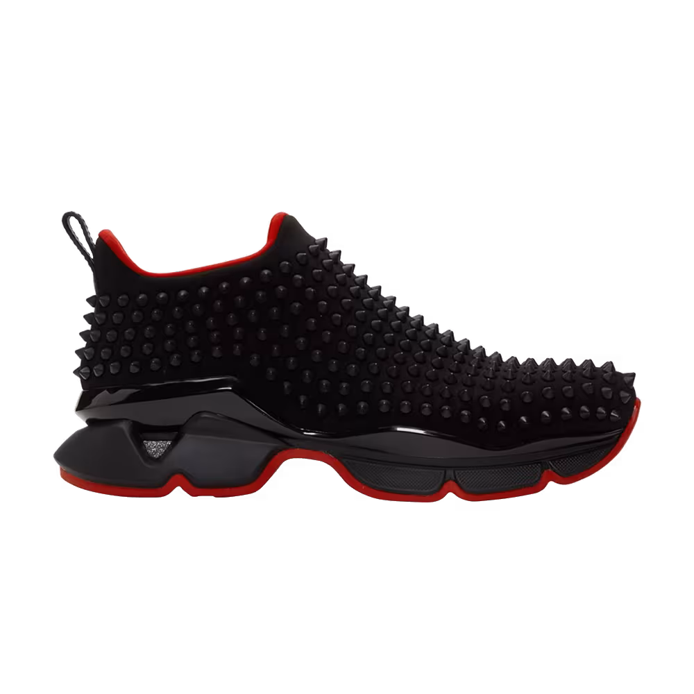 Christian Louboutin Spike Sock Flat Black