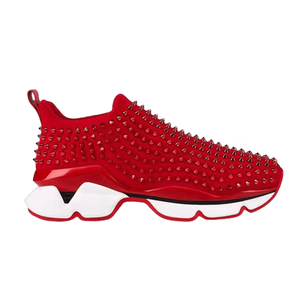 Christian Louboutin Spike Sock Red