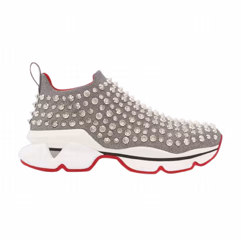 Christian Louboutin Wmns Spike Sock 'Silver'