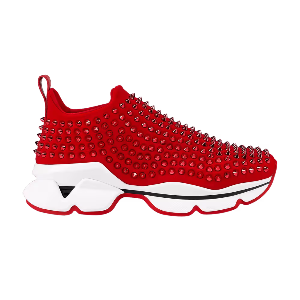 Christian Louboutin Women's Spike Sock Red