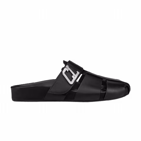 Christian Louboutin Abubizz Flat Leather Mule 'Black'