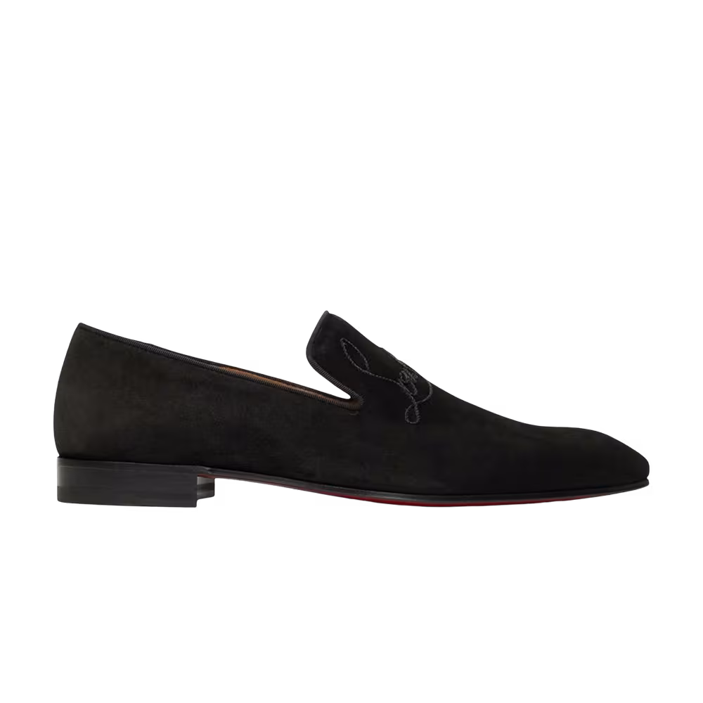 Christian Louboutin Navy Dandelion Flat Black