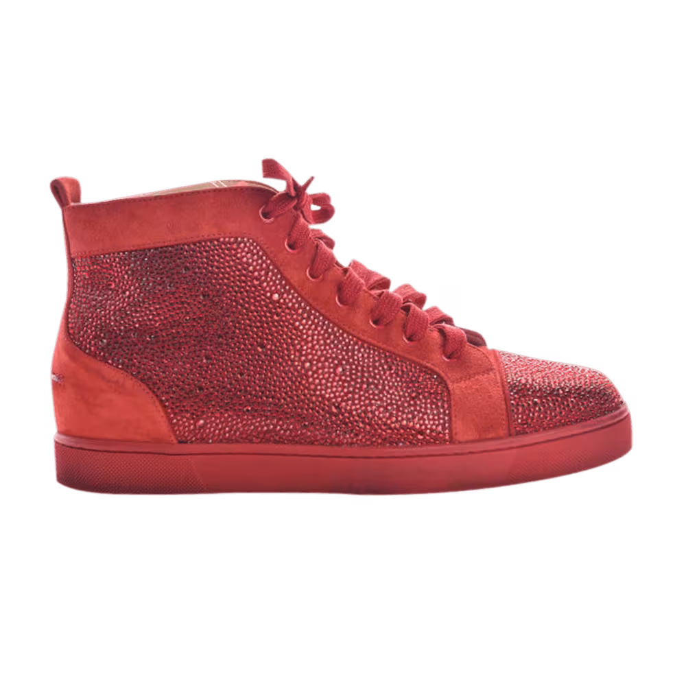 Christian Louboutin Louis Strass Flat High Red