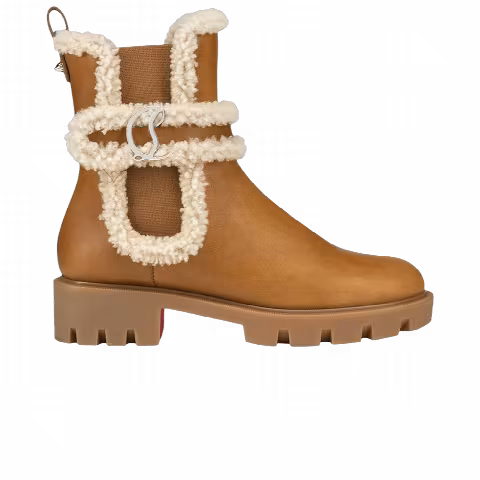 Christian Louboutin Wmns CL Chelsea Booty Lug Flat 'Terra Lin'