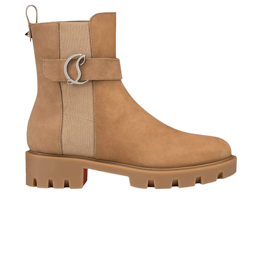 Christian Louboutin Women's CL Chelsea Booty Lug Flat Roca