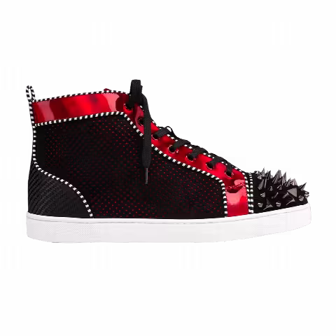 Christian Louboutin Louis Pik Pik Orlato Flat High 'Black Red'