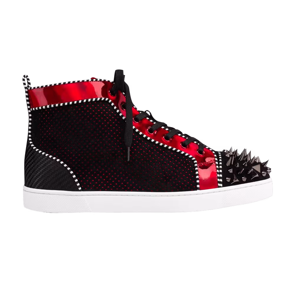 Christian Louboutin Louis Pik Pik Orlato Flat High Black Red