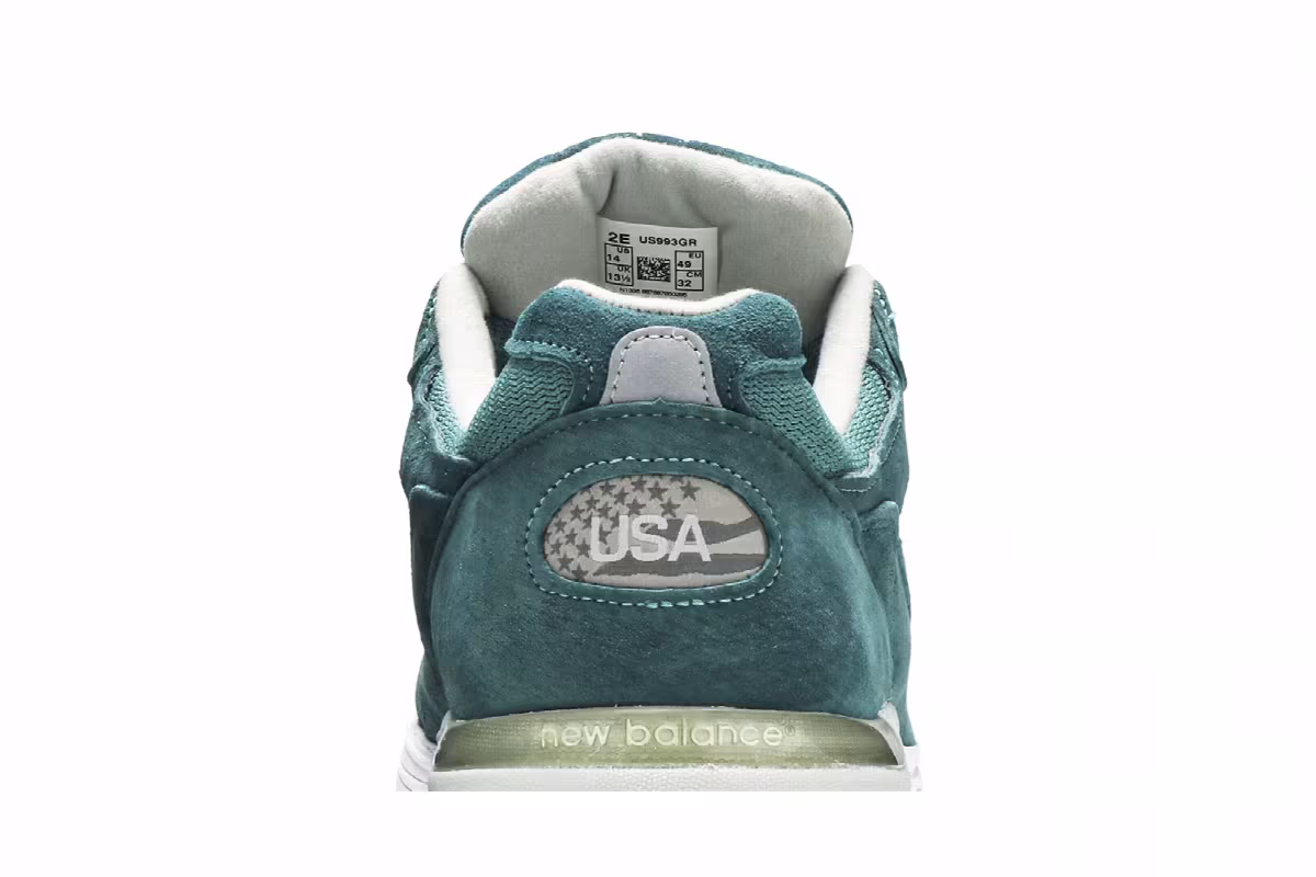 New Balance 993 Made In USA Pine Green, view 8