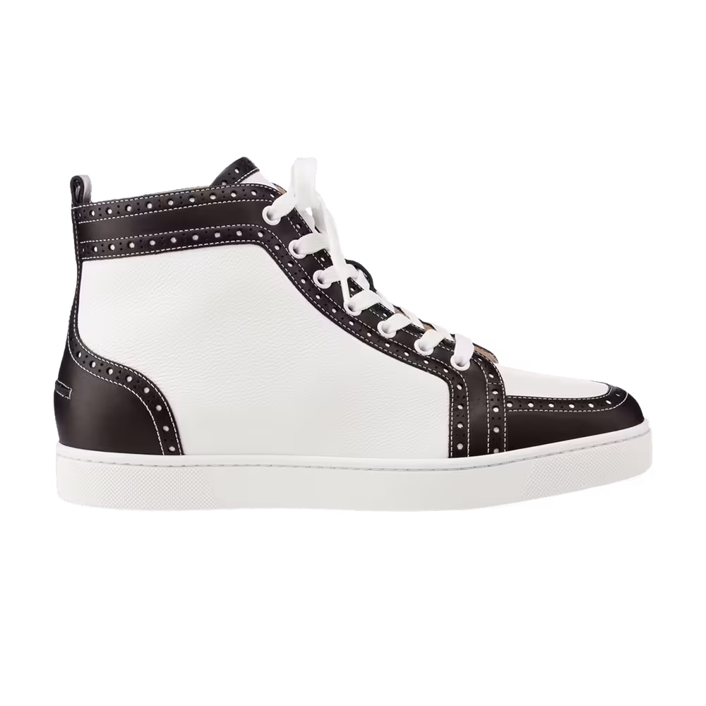 Christian Louboutin Fleuri Flat Calf Morphee Black White