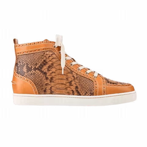 Christian Louboutin Fleuri Flat 'Cognac Python'