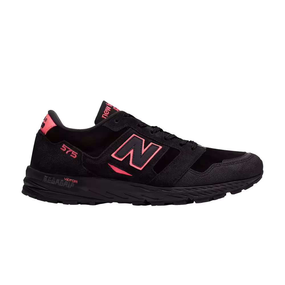 New Balance 575 Made in England Black Highlighter Pink