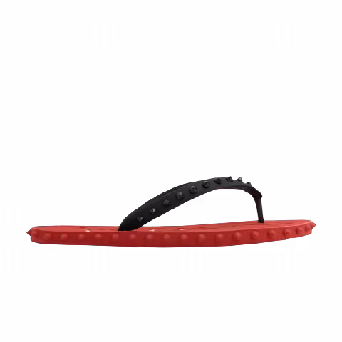 Christian Louboutin Super Loubi Flip Flop 'Black Red'