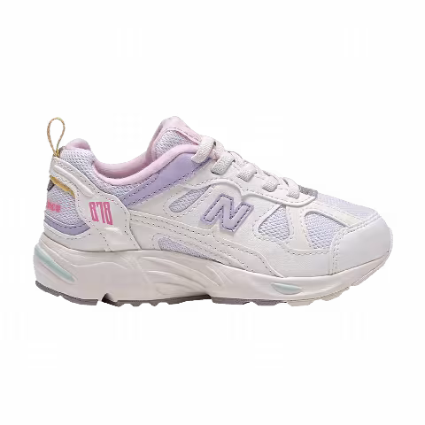 New Balance 878 Little Kid Wide 'White Lilac Purple'
