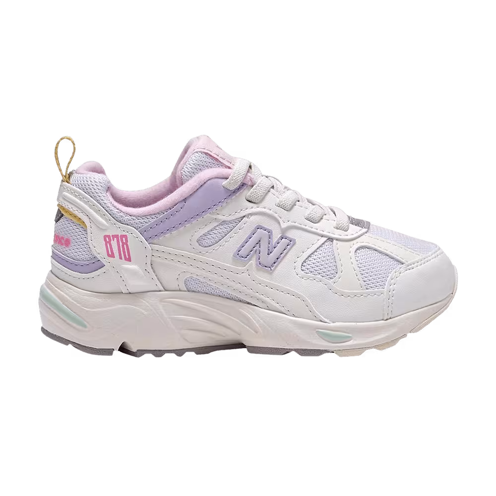 New Balance 878 Little Kid Wide White Lilac Purple