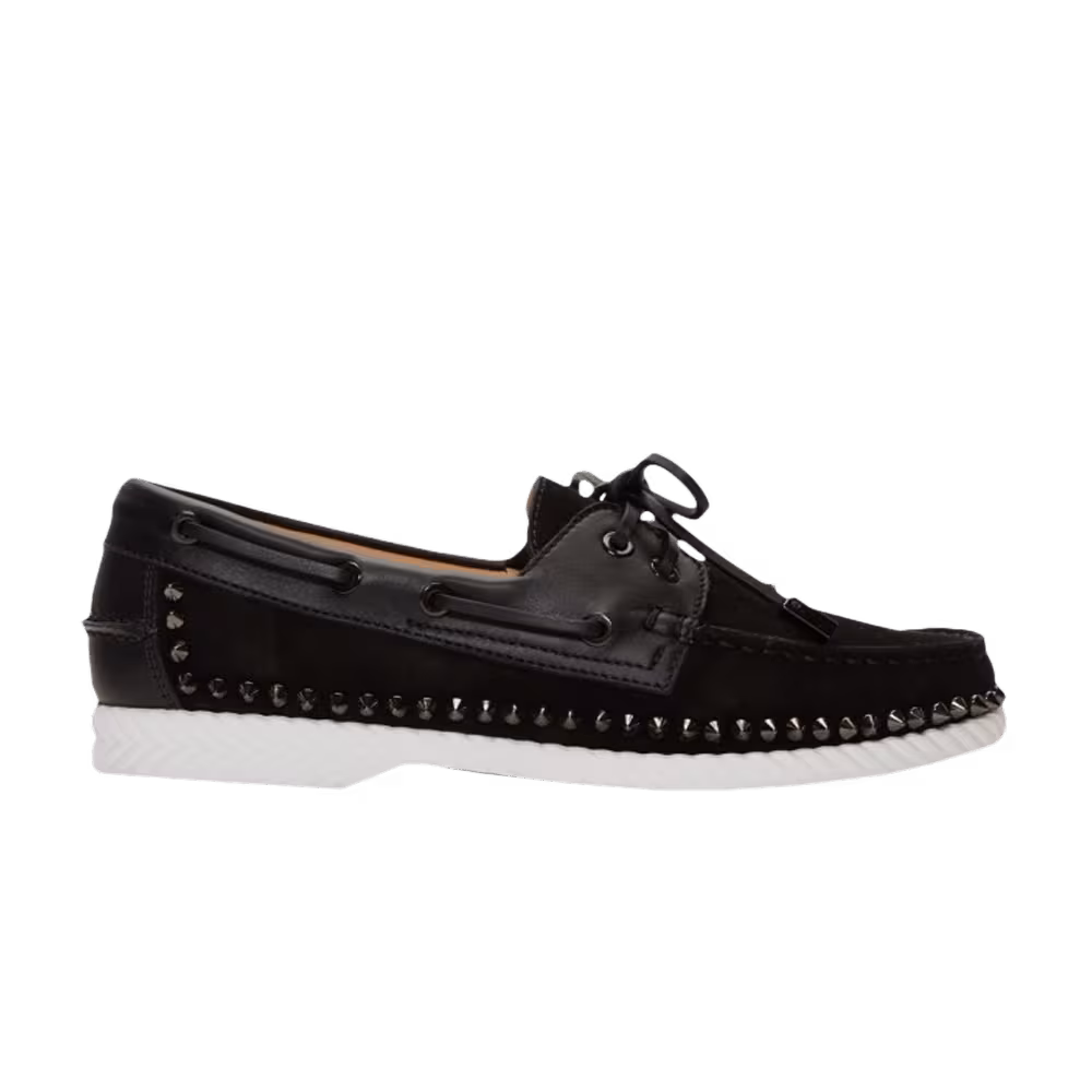 Christian Louboutin Steckel Flat Crosta Wax Black Gun