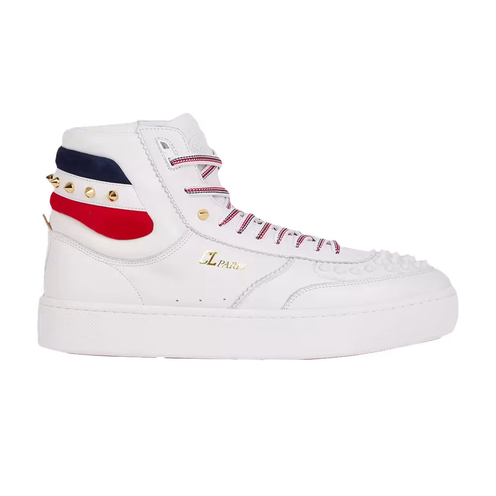 Christian Louboutin Top Rui Spikes Version White