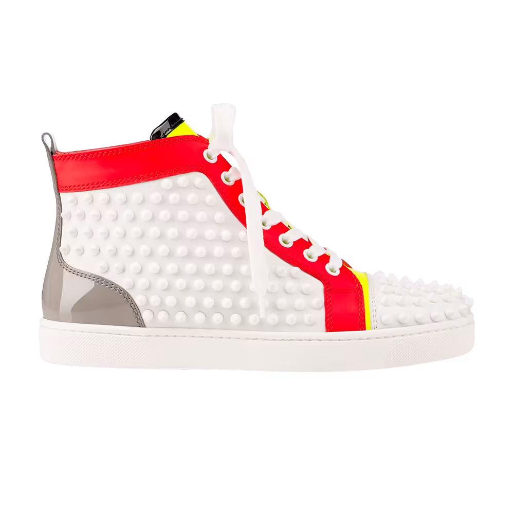 Christian Louboutin Louis Flat Calf Spikes Studded Colorblock