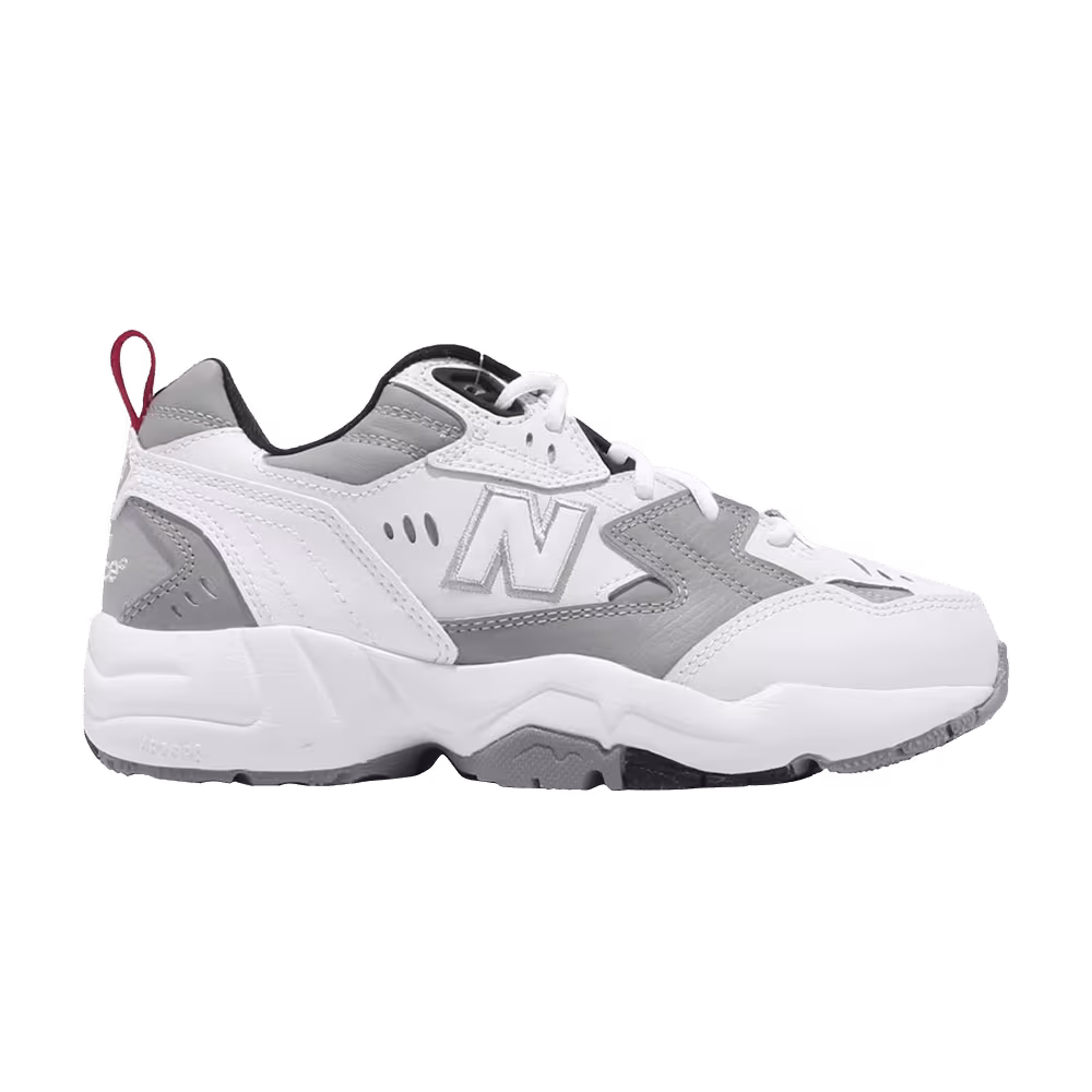 New Balance Women's 608 Wide White Grey Red