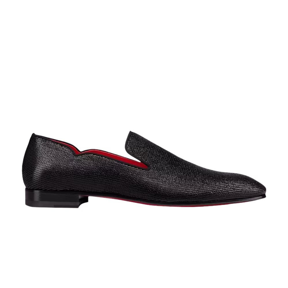Christian Louboutin Dandy Chick Orlato Flat Black Lin Loubi
