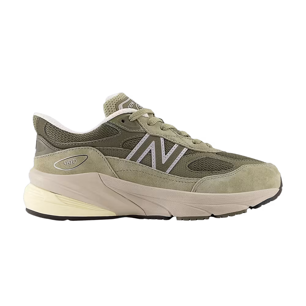 New Balance 990v6 Big Kid Green