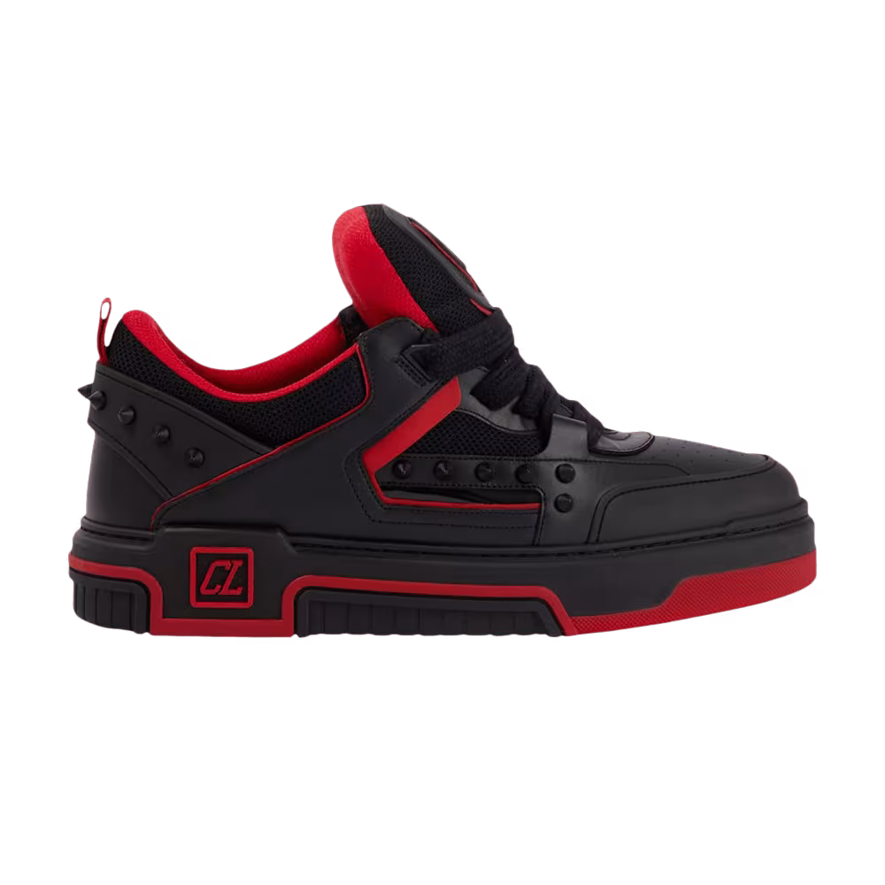 Christian Louboutin Astroskate Spiked Sneaker Black Red