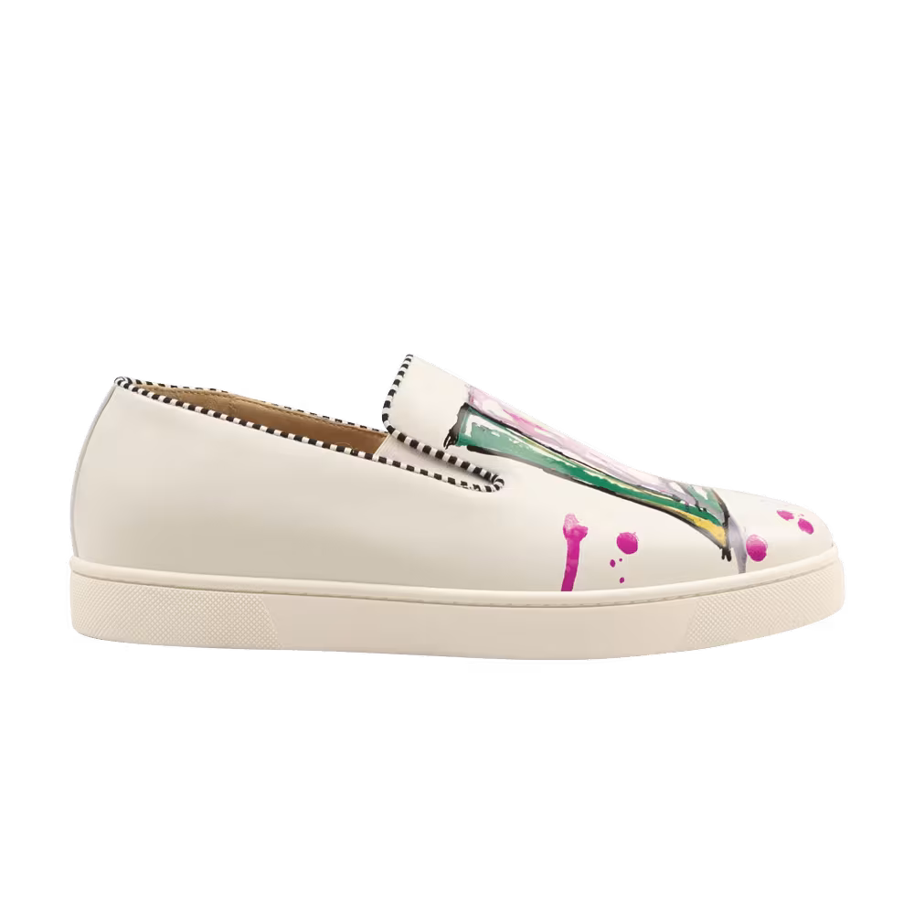 Christian Louboutin Boat Man Flat Calf Love - White Multi