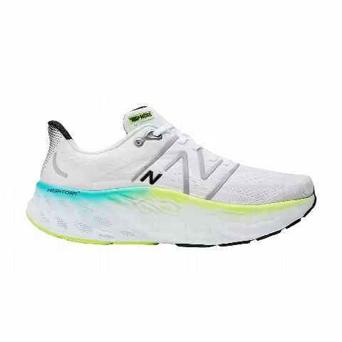 New Balance Fresh Foam X More v4 4E Wide 'White Electric Teal'