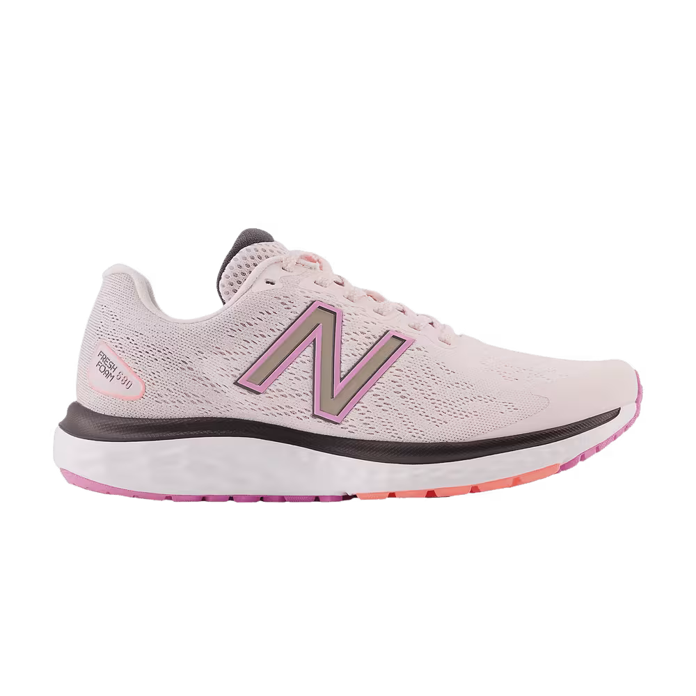 New Balance Women's Fresh Foam 680v7 Wide Pink Gold Metallic