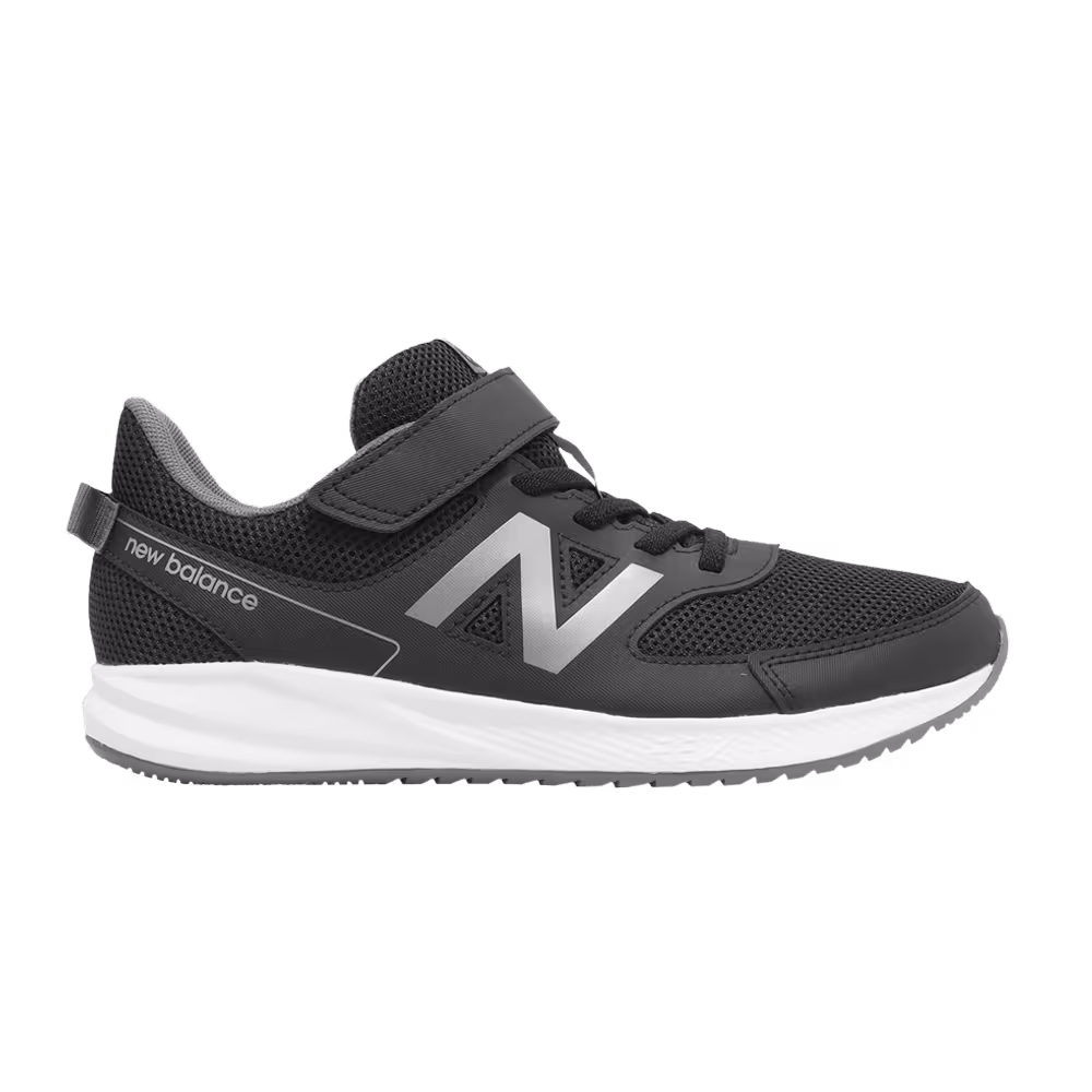 New Balance 570v3 Bungee Lace Kids Wide Black Castlerock