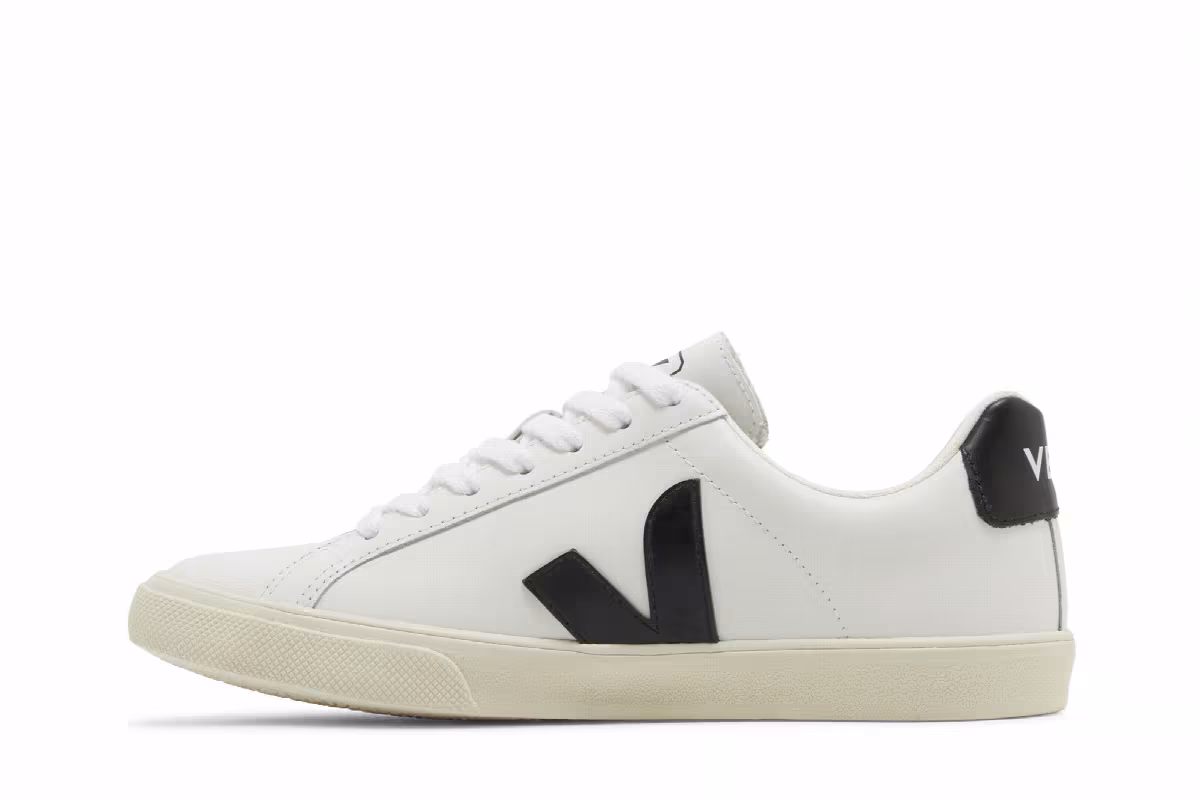 Veja Women's Esplar Leather White Black, view 4