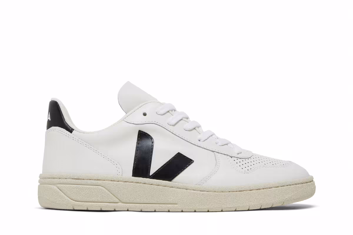 Veja V-10 Extra White Black, view 2