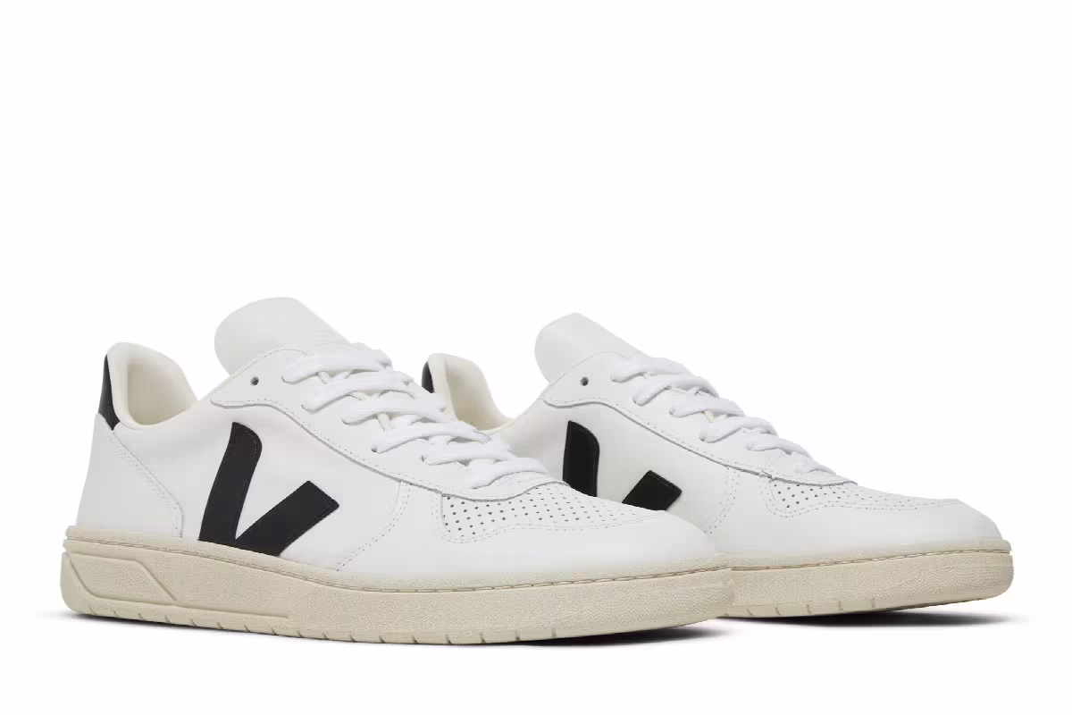 Veja V-10 Extra White Black, view 9