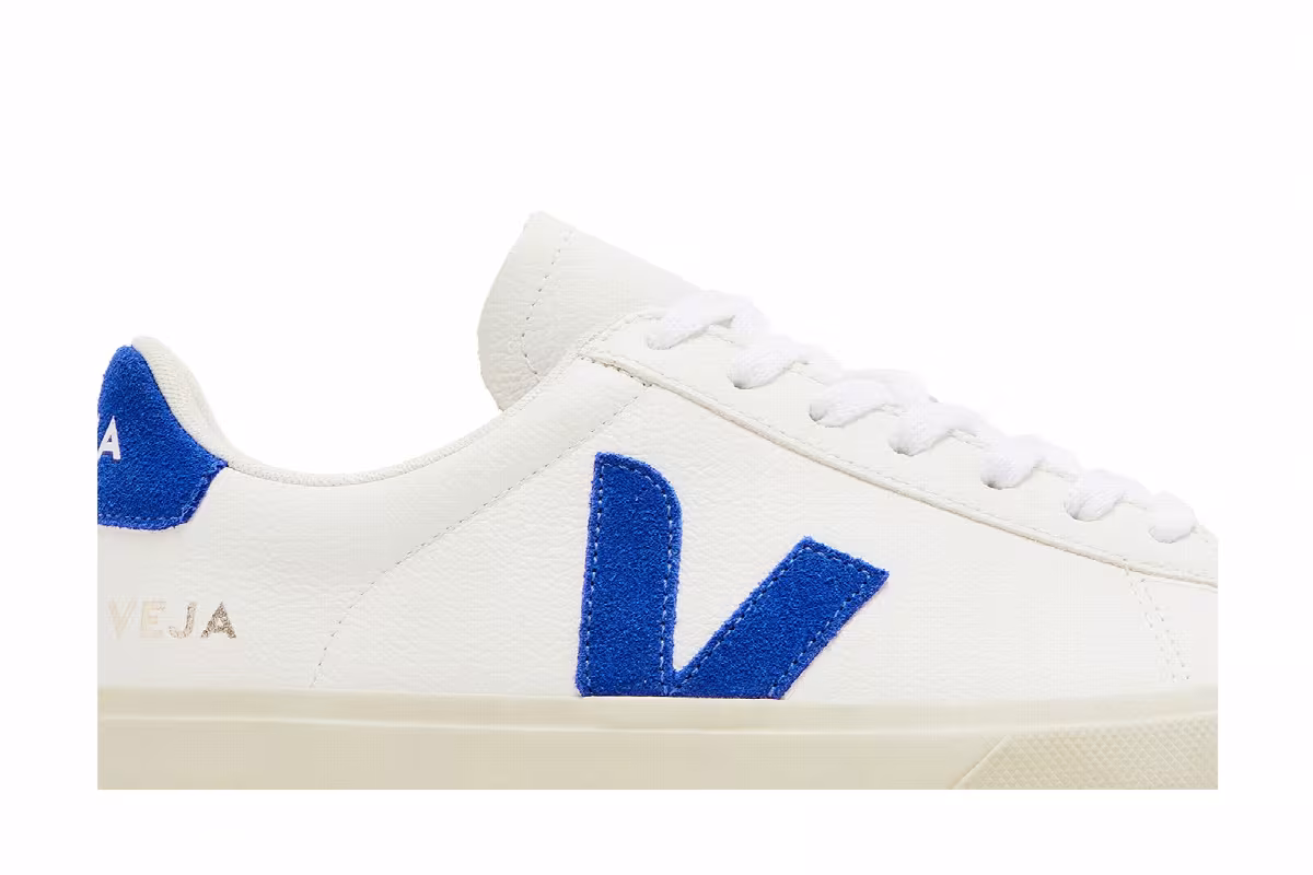 Veja Campo Chromefree Lace-Up White Cobalt Blue, view 3