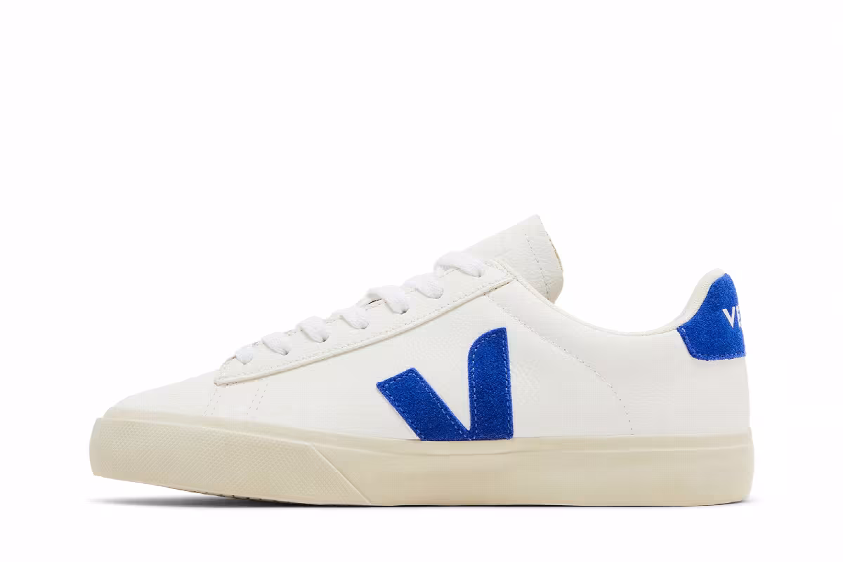 Veja Campo Chromefree Lace-Up White Cobalt Blue, view 4