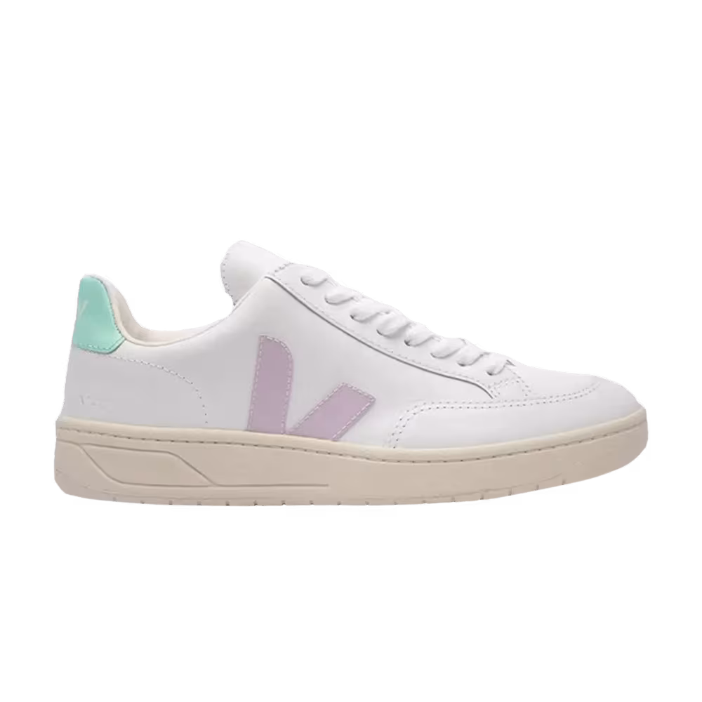 Veja V-12 Leather White Parme Turquoise
