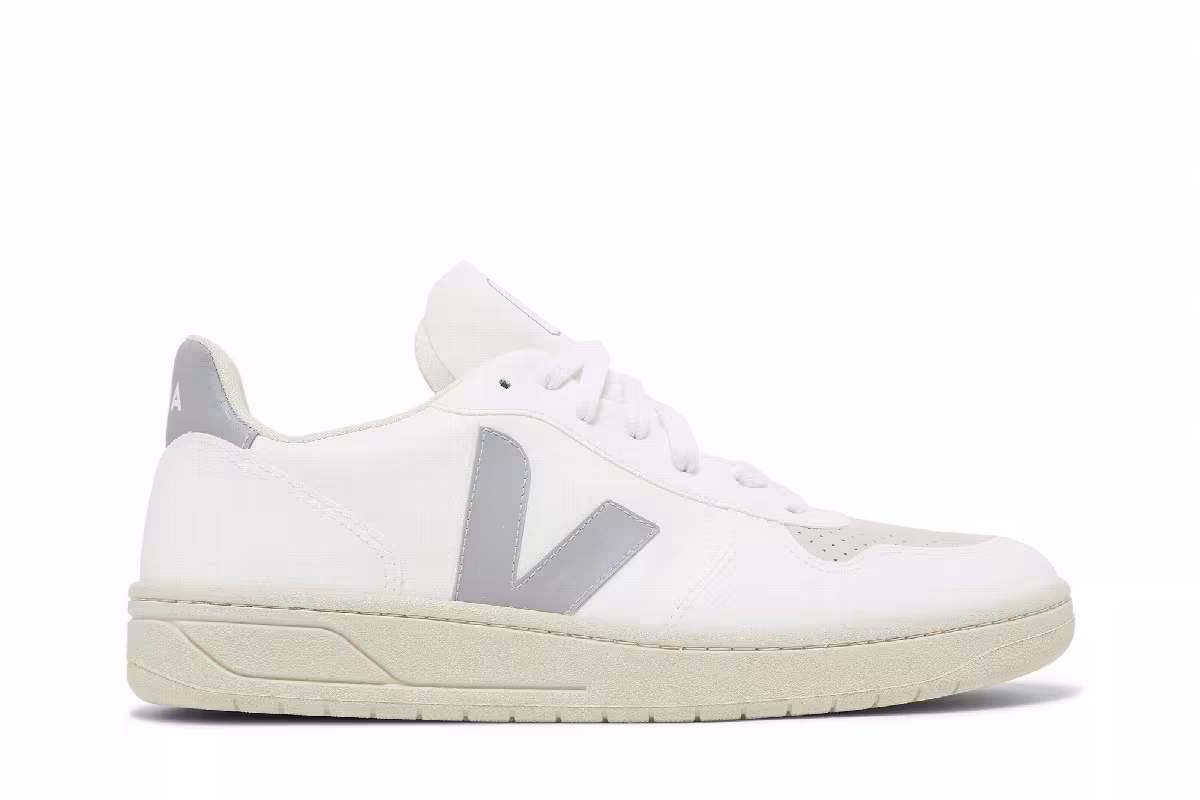 Veja V-10 White Oxford Grey, view 2