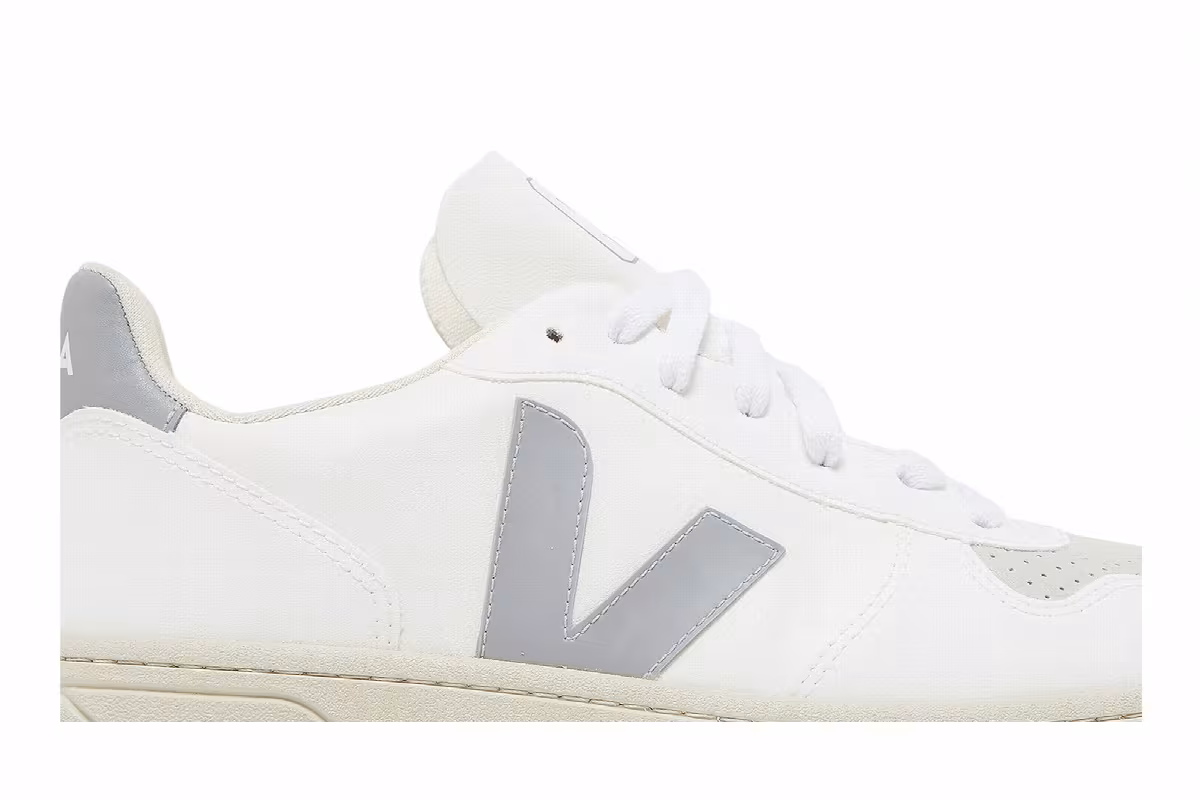 Veja V-10 White Oxford Grey, view 3