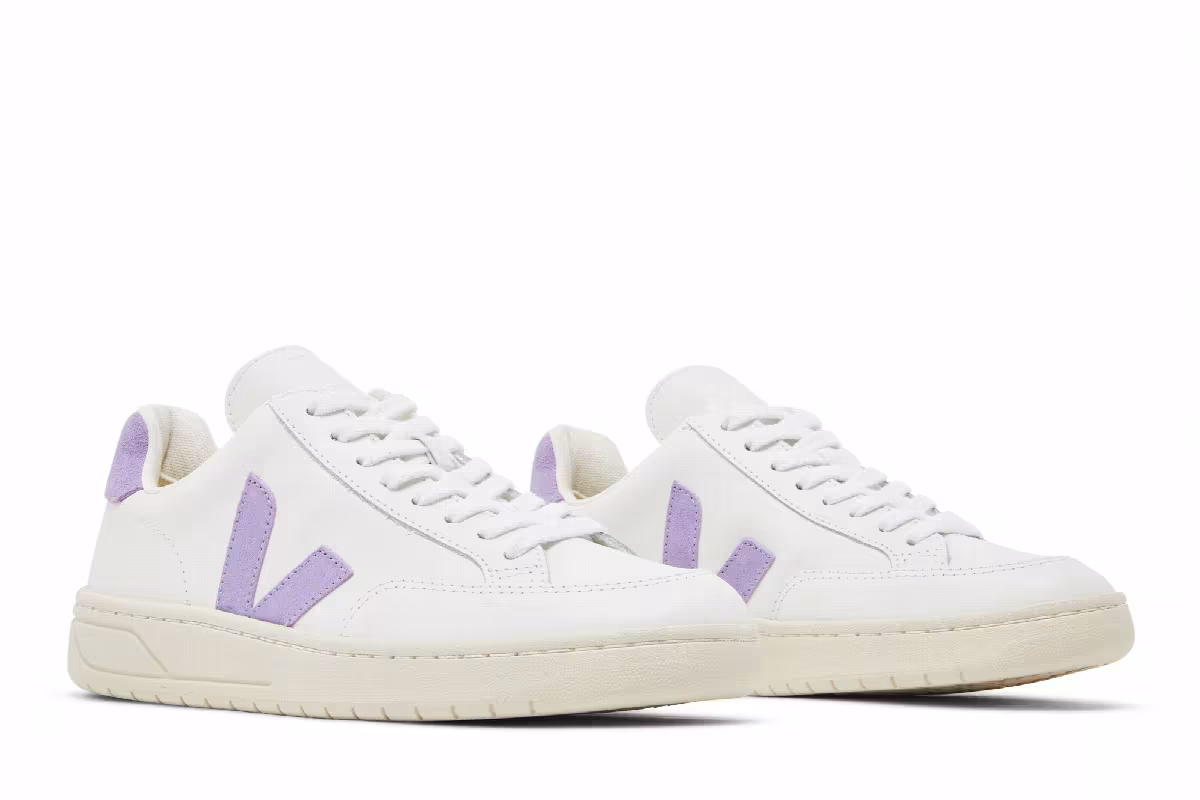 Veja Women's V-12 White Lavender, view 9