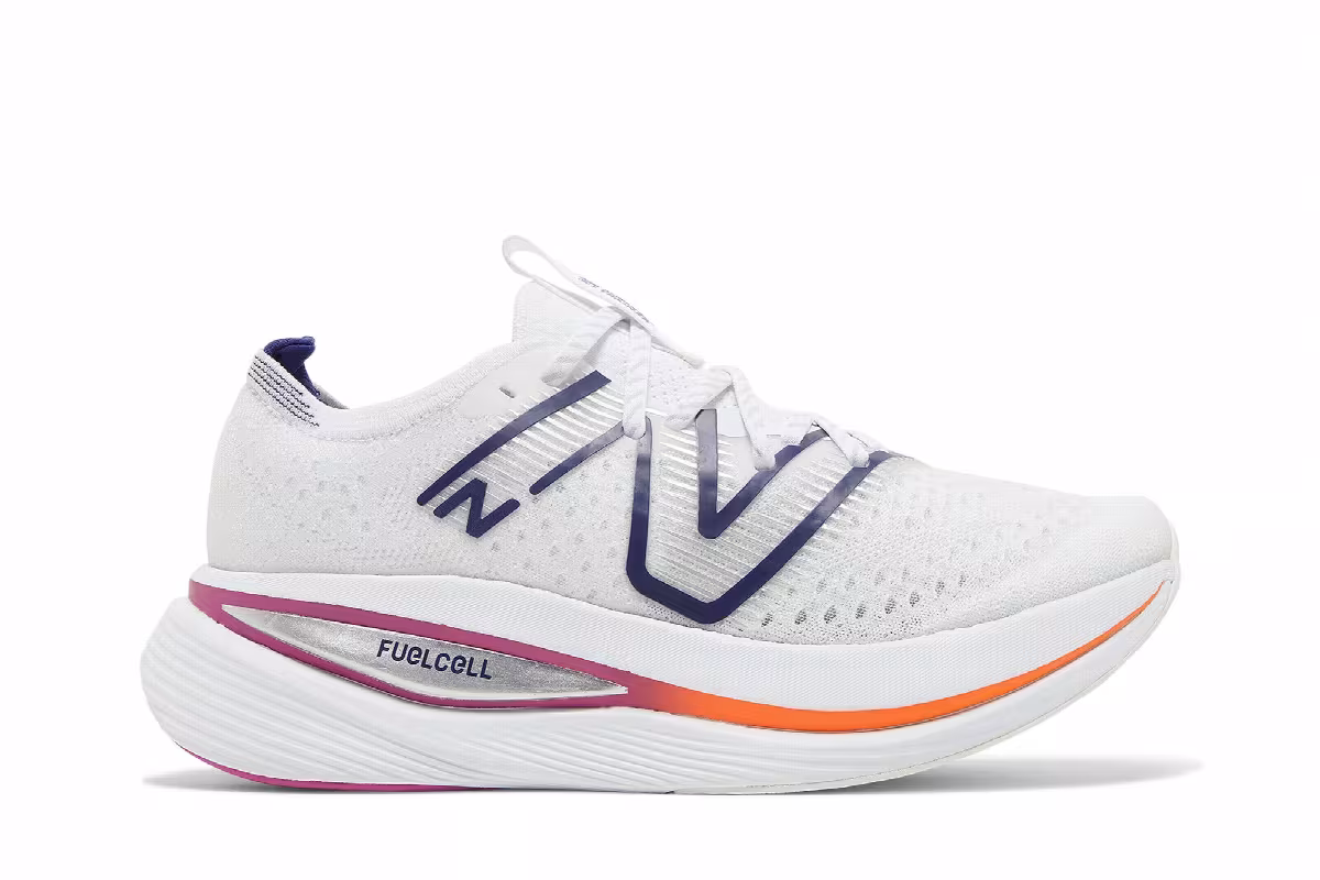 New Balance FuelCell SuperComp 2E Wide White Victory Blue, view 2