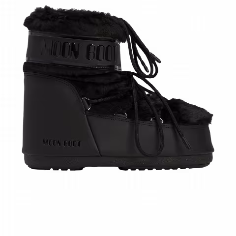 Moon Boot Icon Faux-Fur Low Boot 'Black'