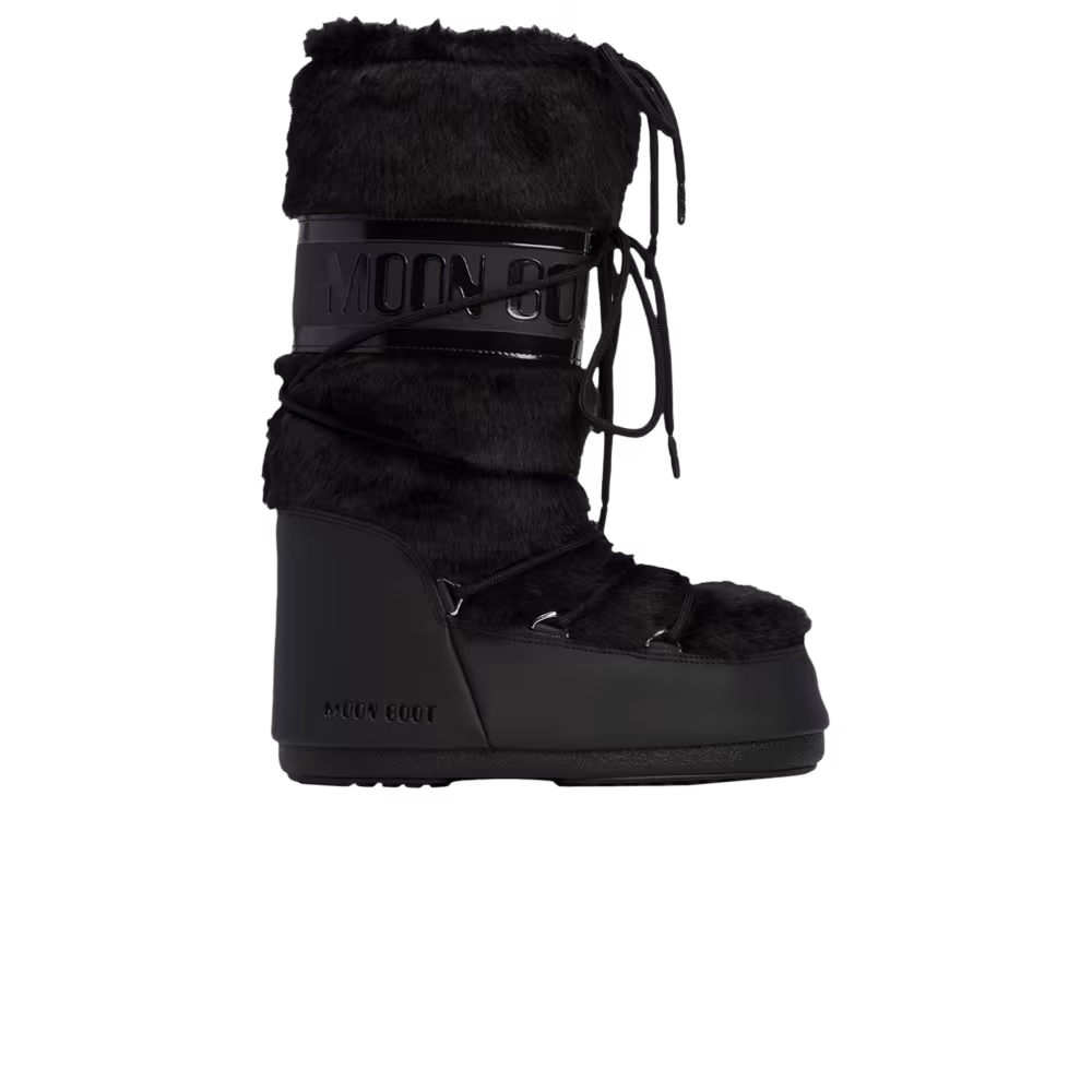 Moon Boot Icon Faux-Fur Boot Black