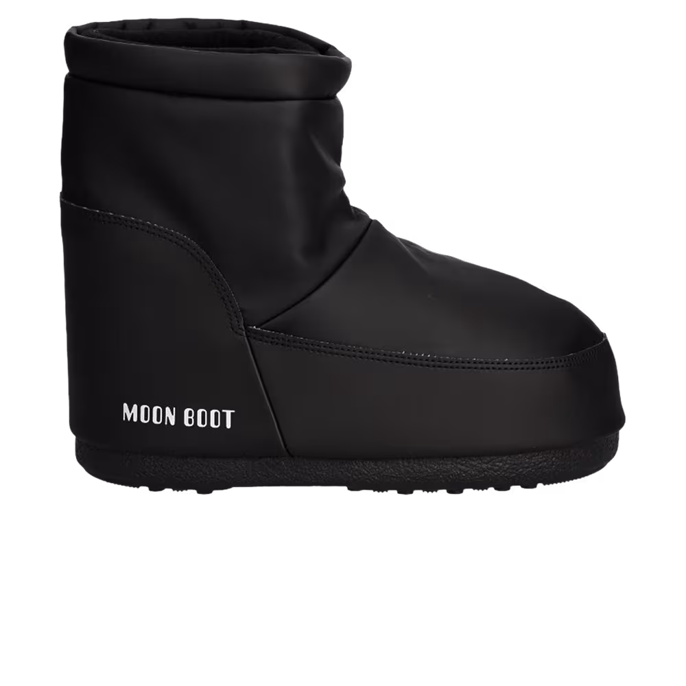Moon Boot No Lace Rubber Boot Black