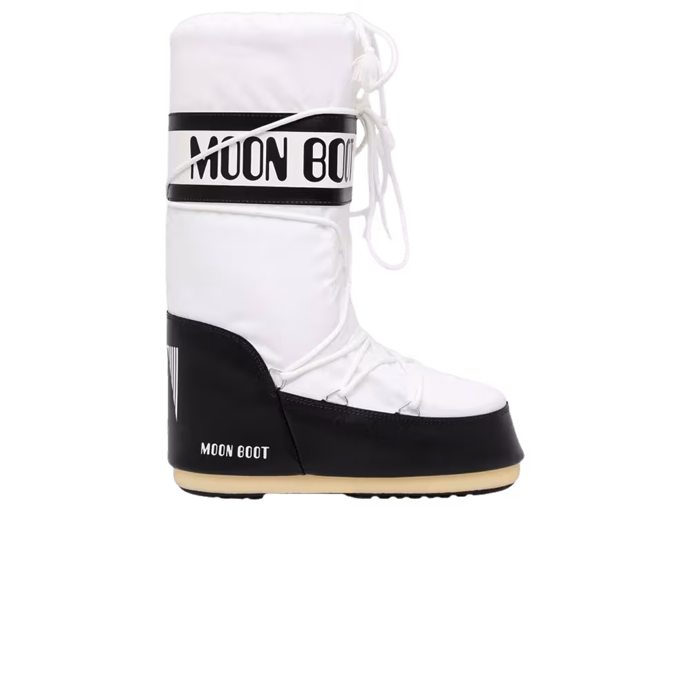 Moon Boot Icon Nylon Boot Black White