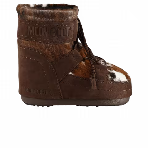 Moon Boot Wmns Icon Cow Boot Low 'White Cocoa'