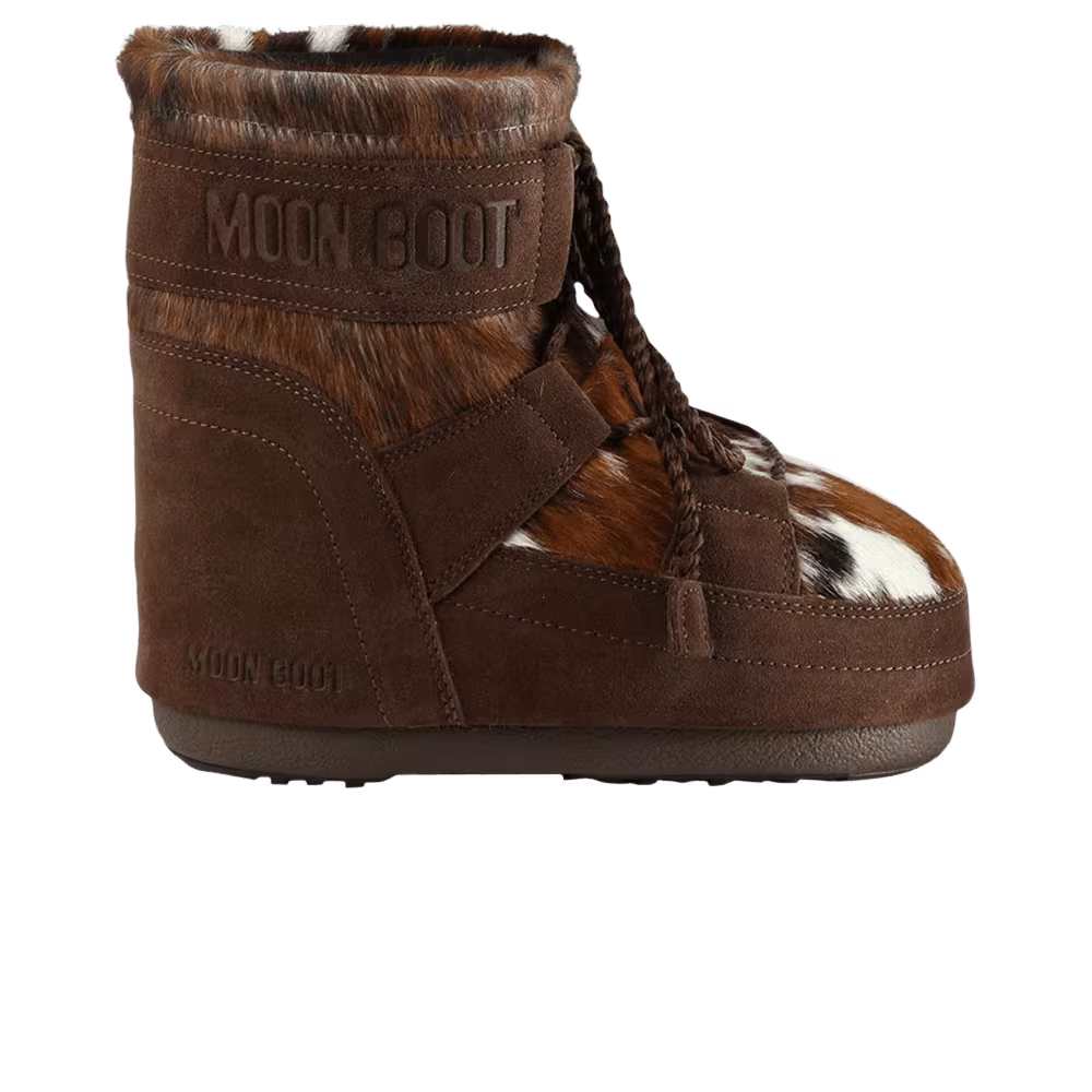 Moon Boot Women's Icon Cow Boot Low White Cocoa