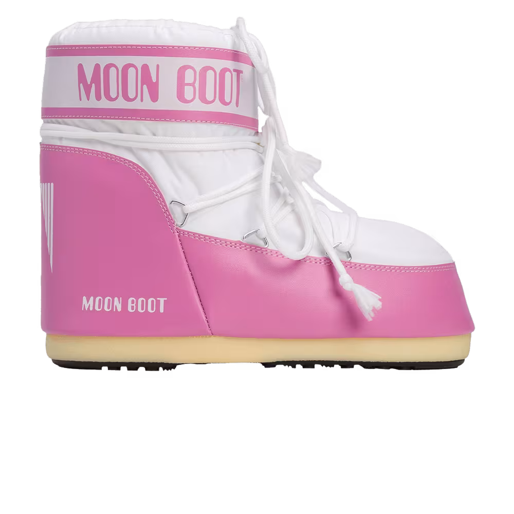 Moon Boot Icon Nylon Low Boot Pink White