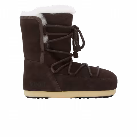 Moon Boot Evx Suede Shearling Boot 'Dark Brown'