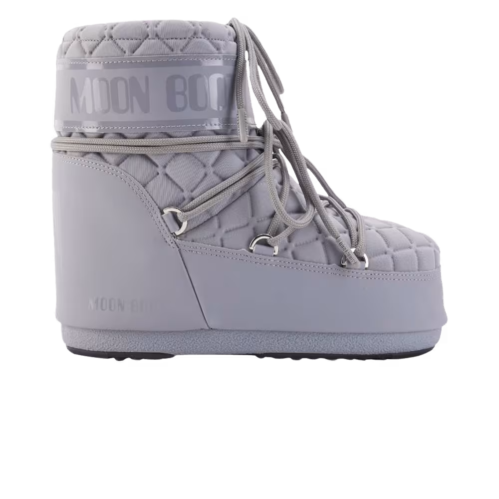 Moon Boot Icon Quilt Low Boot Grey