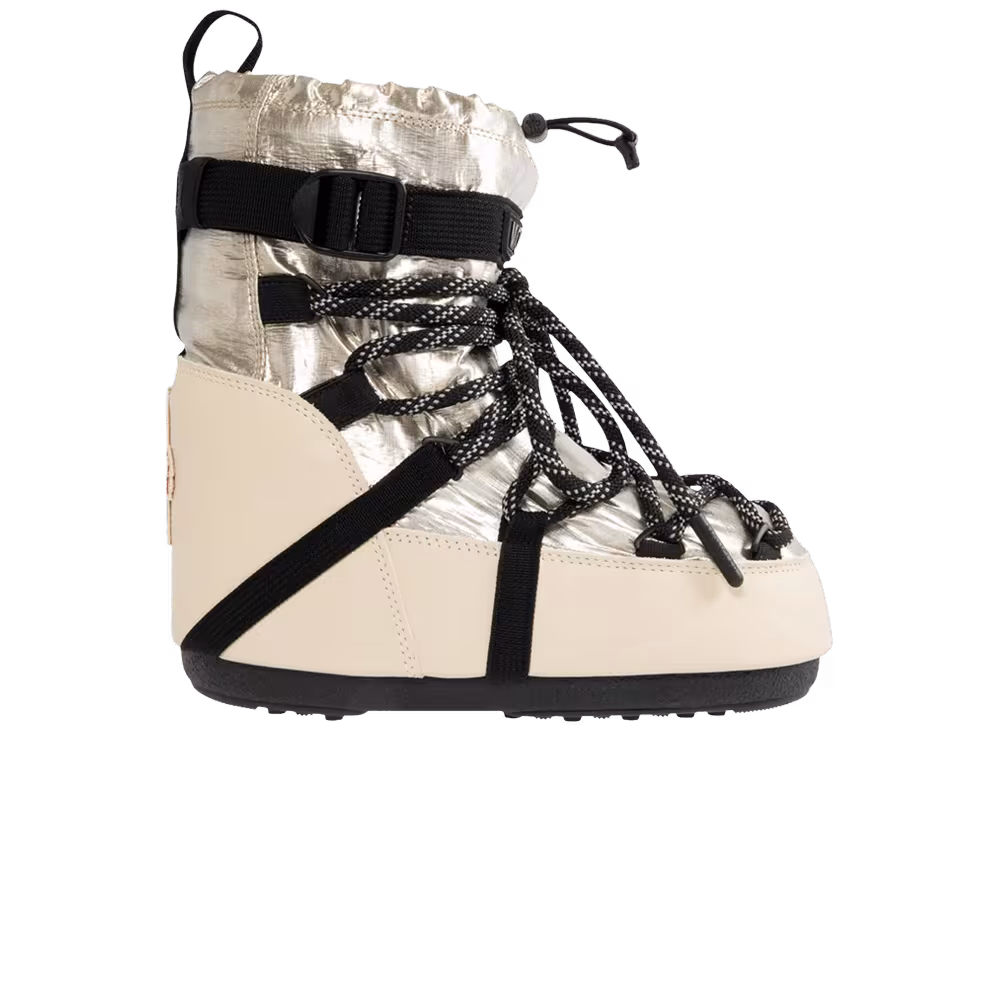 Moncler x Moon Boot Women's Icon Low Gaiter Snow Boot Cream Black