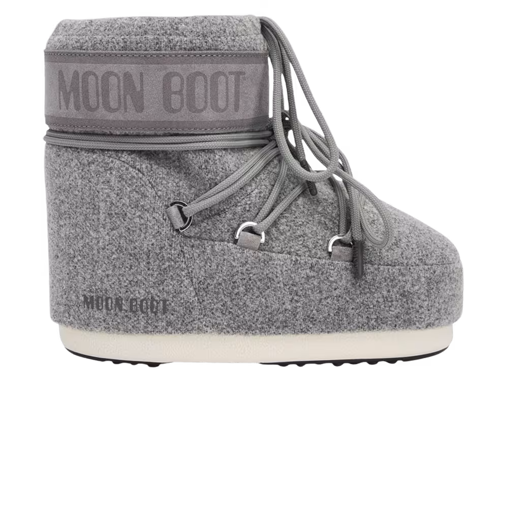 Moon Boot Icon Felt Low Boot Grey